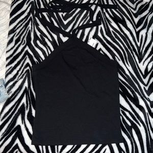 Black crop top